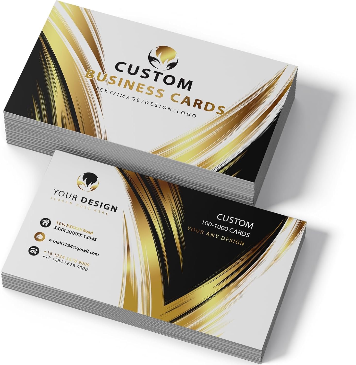 1000 Custom Business Cards Customizable with Logo Personalized Paper Cards Customize